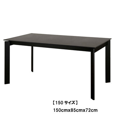 1500*850mm Ceramic Dining Table With Fixed Type Black Metal  Base Dt-1017-150