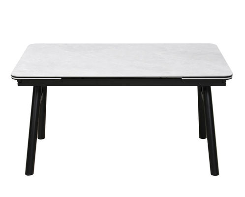 1400mm Length Ceramic Top Extendable Dining Table With Iron Base