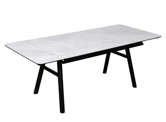 1400mm Length Ceramic Top Extendable Dining Table With Iron Base
