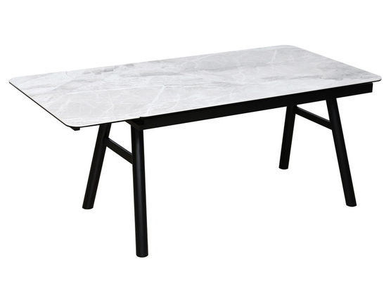 High Stability 850mm Ceramic Extendable Dining Table With Smooth Surface