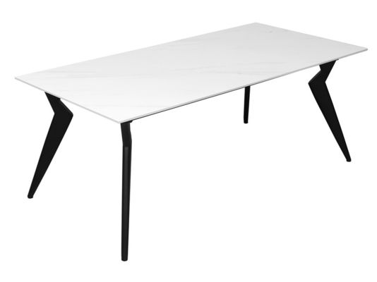 1800*900mm Ceramic Dining Table With Fixed Type And  Special Black  Base