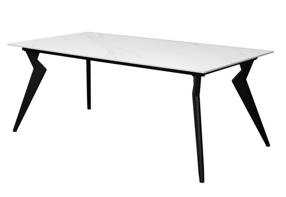 1800*900mm Ceramic Dining Table With Fixed Type And  Special Black  Base