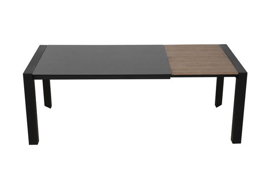 Ceramic Top Extendable Dining Table 2000mm Length With Black Iron Leg
