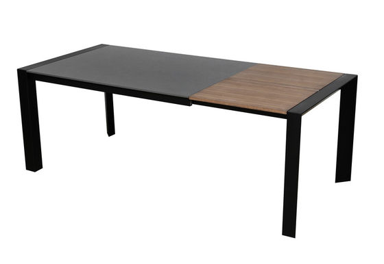 Ceramic Top Extendable Dining Table 2000mm Length With Black Iron Leg