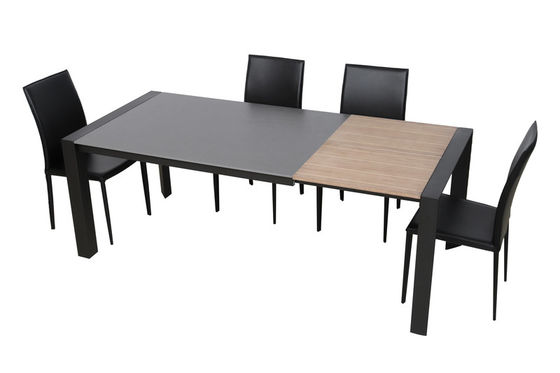Ceramic Top Extendable Dining Table 2000mm Length With Black Iron Leg