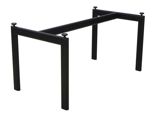1800*850mm Ceramic Finished Dining Table With Fixed Type Black Oval Metal  Leg