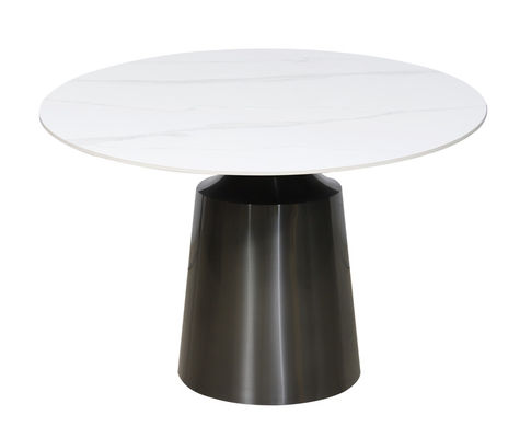 Fire Resistant Modern Round Dining Table Easy Cleaning With Customizable Size