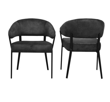 Modern Design Grey Upholstered Arm Chair With Accent Appearance And Low Back Dc-7553