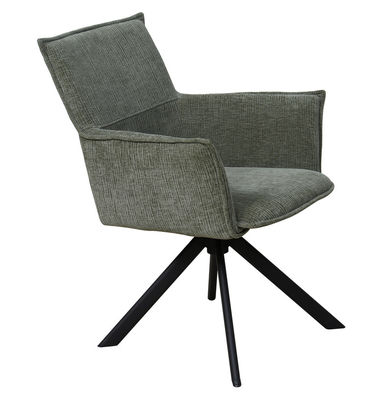Comfortable Upholstery Modern Swivel Chair Sleek Design With Metal Frame