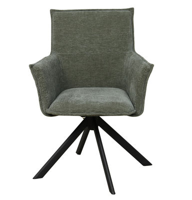 Comfortable Upholstery Modern Swivel Chair Sleek Design With Metal Frame