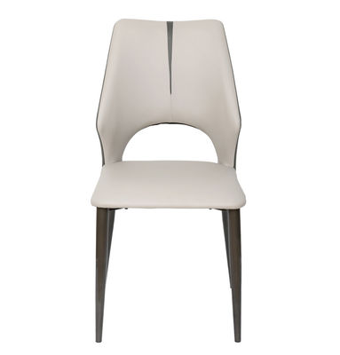 Stylish Design Sleek Leather Dining Chairs Easy To Clean for Home use