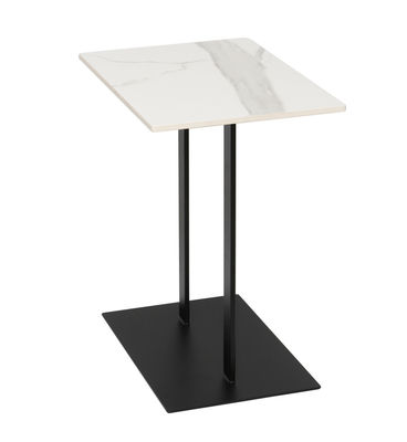 Modern Design Smooth Surface Ceramic Side Table Resistant Scratches With Iron Base