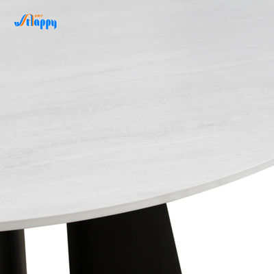 Round Kitchen Mid Century Dining Table Modern Type With Ceramic Top