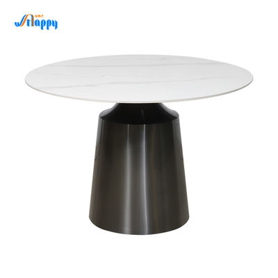Metal Frame Round Kitchen Table Fire Resistant With Contemporary Type