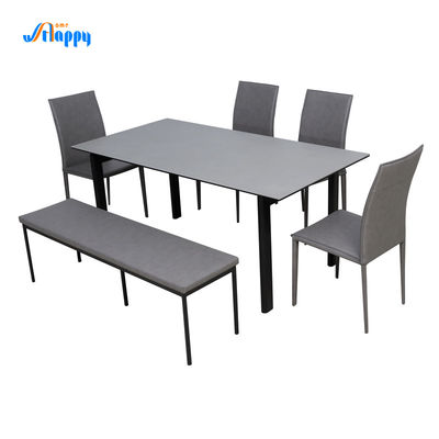 1800*850mm Knock-Down Solid Top Dining Table With Ceramic Top Dt-996-165