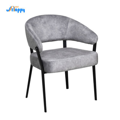 Easy Cleaning Fabric Upholstered Accent Chair High Stability With Metal Legs Dc-7553