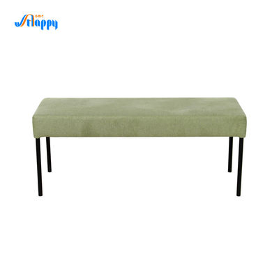 Modern Design Green Fabric Bench No Overturning With Metal Base Dc-7555