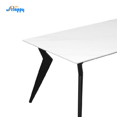 Modern Lifestyle Ceramic Top Dining Table Lightweight With Flat Packed DT-1007