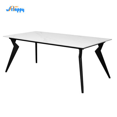Modern Lifestyle Ceramic Top Dining Table Lightweight With Flat Packed DT-1007