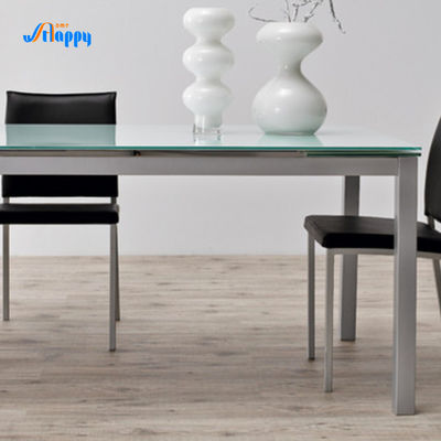 700mm Width Expandable Modern Extendable Dining Table with Glass Top Dt-914-110