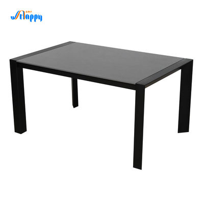 Width 900mm Extending Dining Tables Knock Down Type With Black Iron Leg DT-981