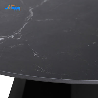 Corrosion Resistance Black Round Dining Table With Contemporary Type DT-1022