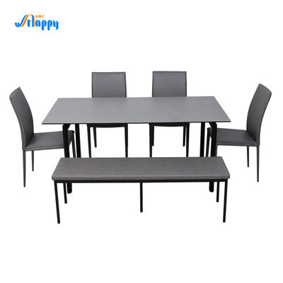 1800*850mm Modern Fixed Top Dining Table With Metal Base DT-996-165