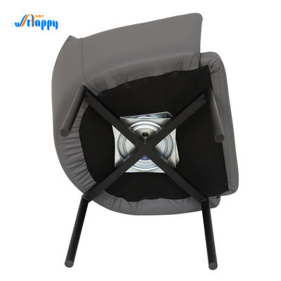 Fashionable Faux Leather Swivel Dining Room Chairs With Metal Legs Dc-7528