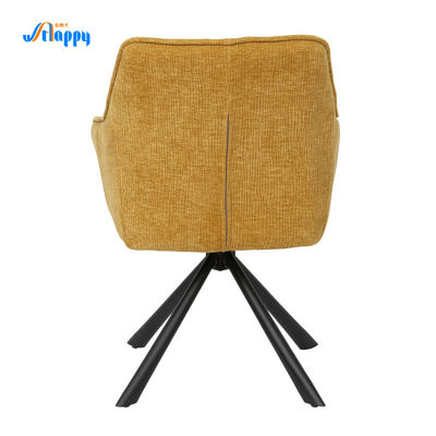 Yellow Modern Design Rotating Dining Chair Iron Frame With Low Back Dc-7536