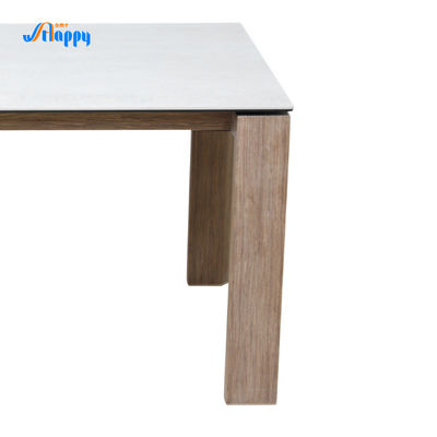 1500mm Modern Ceramic Top Dining Table Corrosion Resistance For Indoor Use DT-1009-150