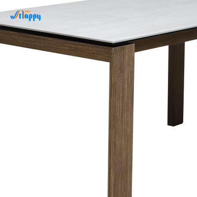 1500mm Modern Ceramic Top Dining Table Corrosion Resistance For Indoor Use DT-1009-150