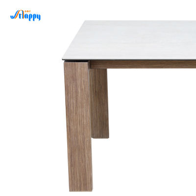 1500mm Modern Ceramic Top Dining Table Corrosion Resistance For Indoor Use DT-1009-150