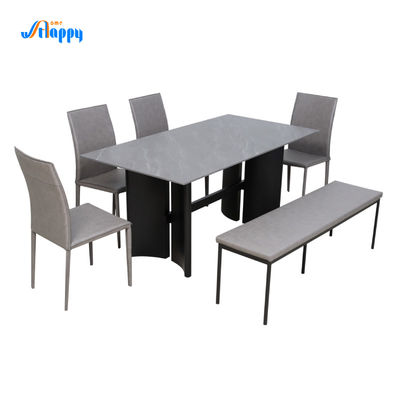 Customizable 1650mm Black Ceramic Dining Table Easy Assemble DT-1020