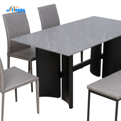 Customizable 1650mm Black Ceramic Dining Table Easy Assemble DT-1020