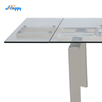 2000mm Length Rectangular Extendable Dining Table With Glass Top  DT-31120