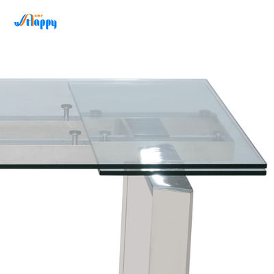 2000mm Length Rectangular Extendable Dining Table With Glass Top  DT-31120