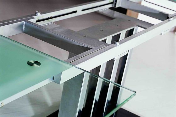 2100mm Length Frosted Glass Dining Table With Extensible Design DT-881