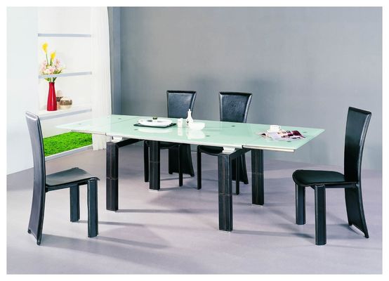 Contemporary 90cm Width White Extendable Dining Table DT-887 For Home Use