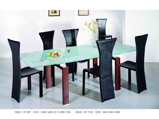 Contemporary 90cm Width White Extendable Dining Table DT-887 For Home Use