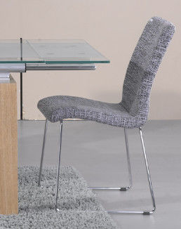 Modern Style Extensible Tempered Glass Dining Tables 200cm DT-887A With Wood Leg