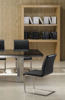 2700mm Length Black Extendable Glass Dining Table Dt-0905 With Stainless Steel Frame