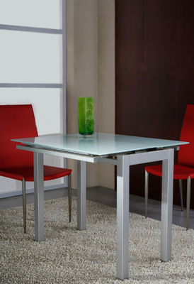 Fashionable 1200mm Length Glass Extendable Dining Table With Euro Style DT-944