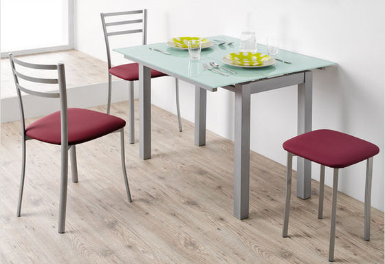 Fashionable 1200mm Length Glass Extendable Dining Table With Euro Style DT-944