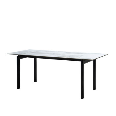 Customized 900mm Ceramic Grey Dining Table with Contemporary Style DT-996-180