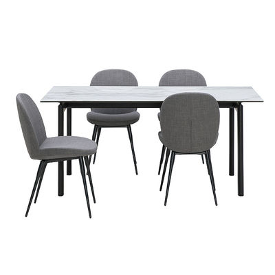 Customized 900mm Ceramic Grey Dining Table with Contemporary Style DT-996-180