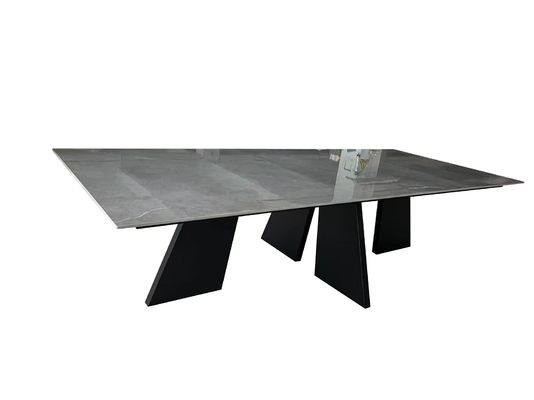 3000mm Contemporary Ceramic Top Dining Table DT-1029 Customized Knock Down Furniture