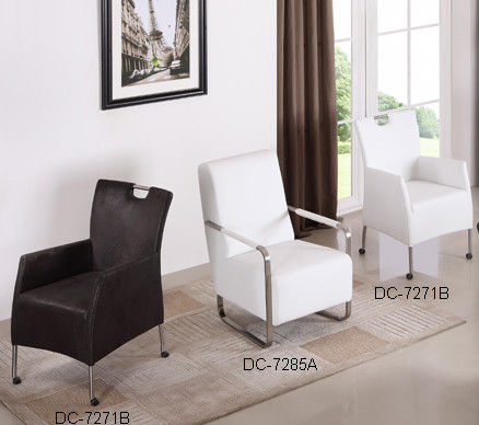 Modern Leather Upholstered Arm Chair Easy To Maintain For Living Room DC-7271B