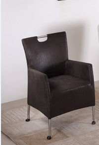 Modern Leather Upholstered Arm Chair Easy To Maintain For Living Room DC-7271B