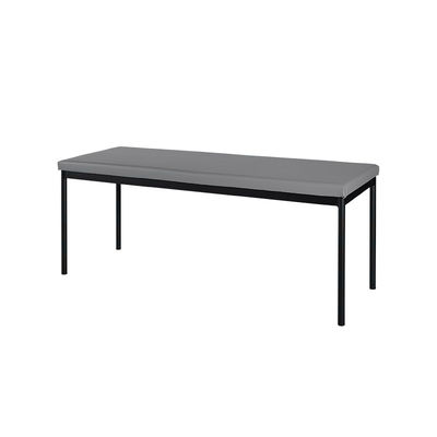 Easy To Maintain Grey Leather Bench DC-7518 Stable Structure With Metal Frame
