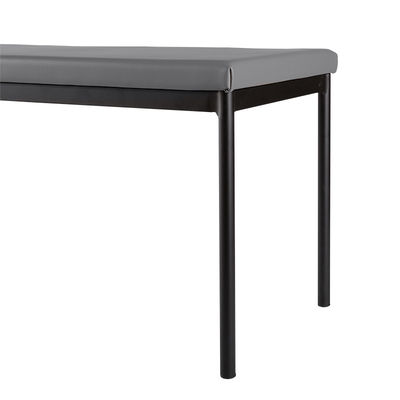Easy To Maintain Grey Leather Bench DC-7518 Stable Structure With Metal Frame